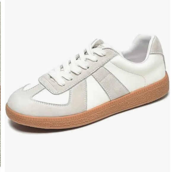 Lattelier Shoes - NEW Classic German Trainer Sneaker (White/Two-Tone) - Lattelier